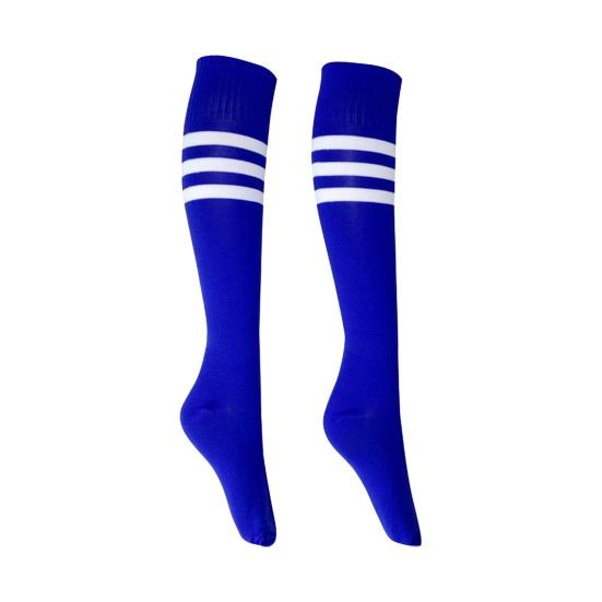 1 пара носков средней длины, полосатые, нескользящие, высокоэластичные, впитывающие пот, футбольные чулки для болельщиков, детские гольфы, спортивные носки для школьных игр