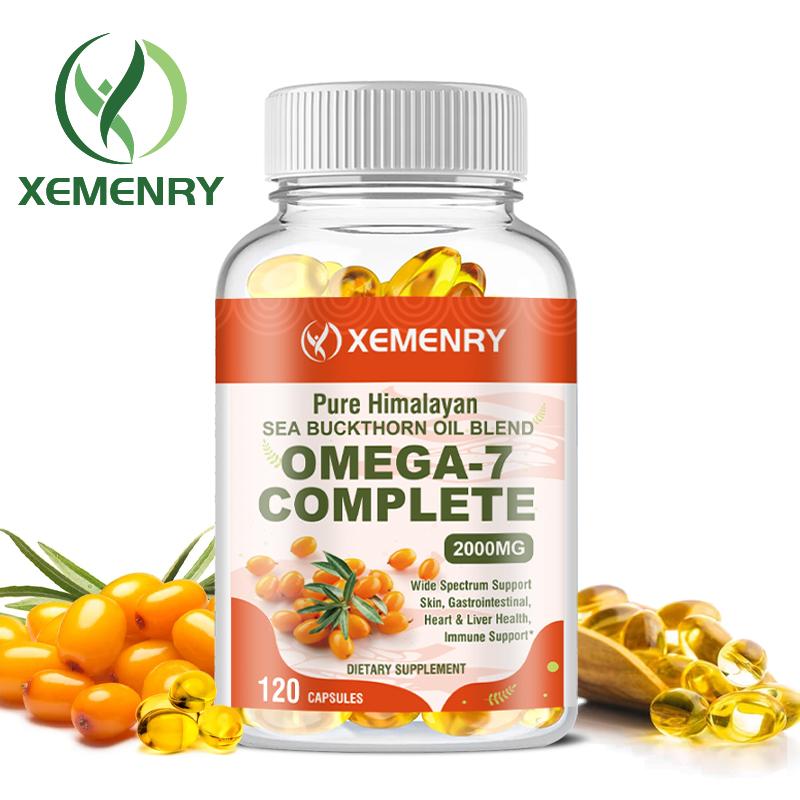 XEMENRY - 2000 mg Sea Buckthorn Oil Capsules - For skin, gut, heart and liver health, and immune support