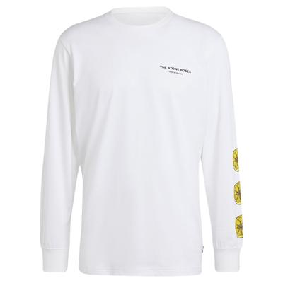 X Stone Roses Collaboration Manchester United Letter Pattern Printed Retro Football Casual Culture Long Sleeve T-Shirt T-Shirt Men T-Shirt White IP9192