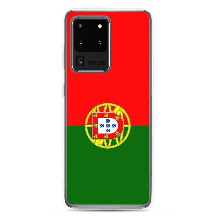 Coque Téléphone - Samsung - Galaxy S20 Plus - Drapeau Portugal - Souple - Multicolore