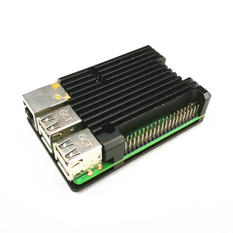 Алюминиевый корпус для Raspberry Pi 4/3 с двумя вентиляторами охлаждения, металлический корпус, черный корпус для RPI Raspberry Pi 4B/3B/3B+