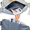 Snoopy Waist Bag/Shoulder Pouch, Water-Repellent, Small, Lightweight, Logo, Gray (SPZ-2922) snoopy0319