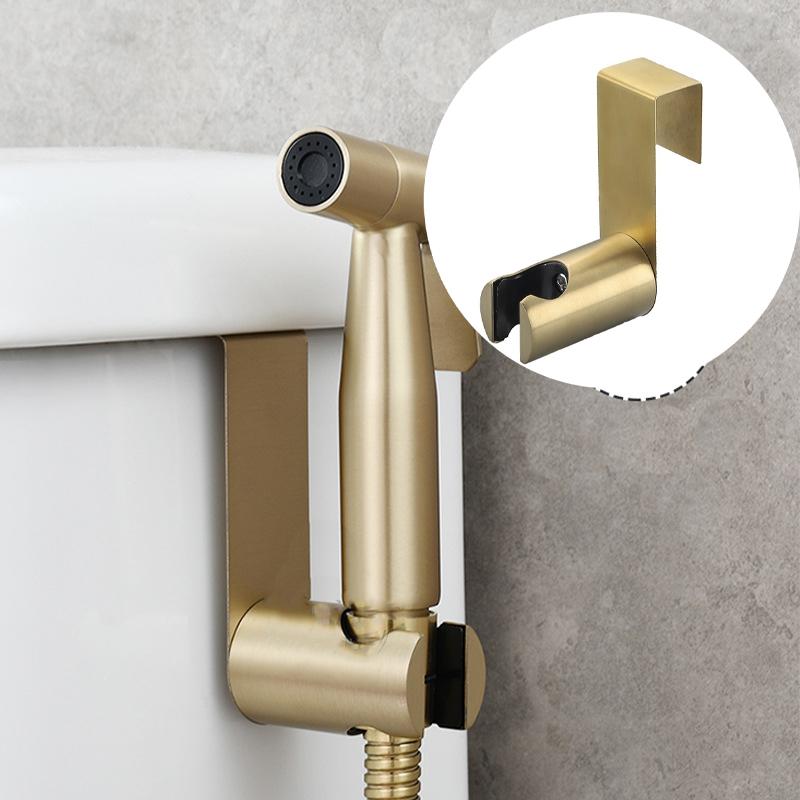 Bidet Sprayer Holder Toilet Bathroom Attachment Stainless Steel Hanger Brushed Socket Wall Hook for Handheld Shower Wand
