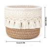 Tassels Desktop Storage Basket White Coffee Snacks Box Sundries Organizer Basket  Office Ornament