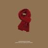 Imitation Cashmere Scarf for Girls In Winter New Korean Style Solid Color Fashionable Wool Small Scarf for Couples and Men