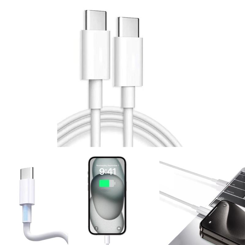 Кабель USB C Папа - Папа, 100 Вт, Быстрая зарядка, Поддержка зарядки и синхронизации, Разъем 10 Гбит/с для телефона, планшета, наушников
