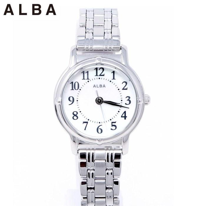 Женские кварцевые часы Seiko Alba AEGK426 (Белый Циферблат, Серебристый Корпус)
