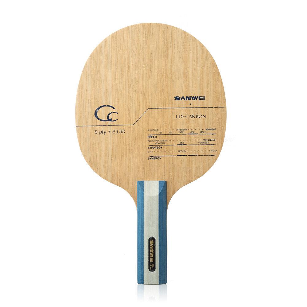 Оригинальная ракетка для настольного тенниса SANWEI CC CARBON (5+2 углерода) Весло с битой для пинг-понга