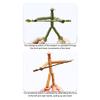 1 Set 12 Weapons Man Battle Toy with Bamboo PK Table Funny Rope Controlled 2 Players Handmade