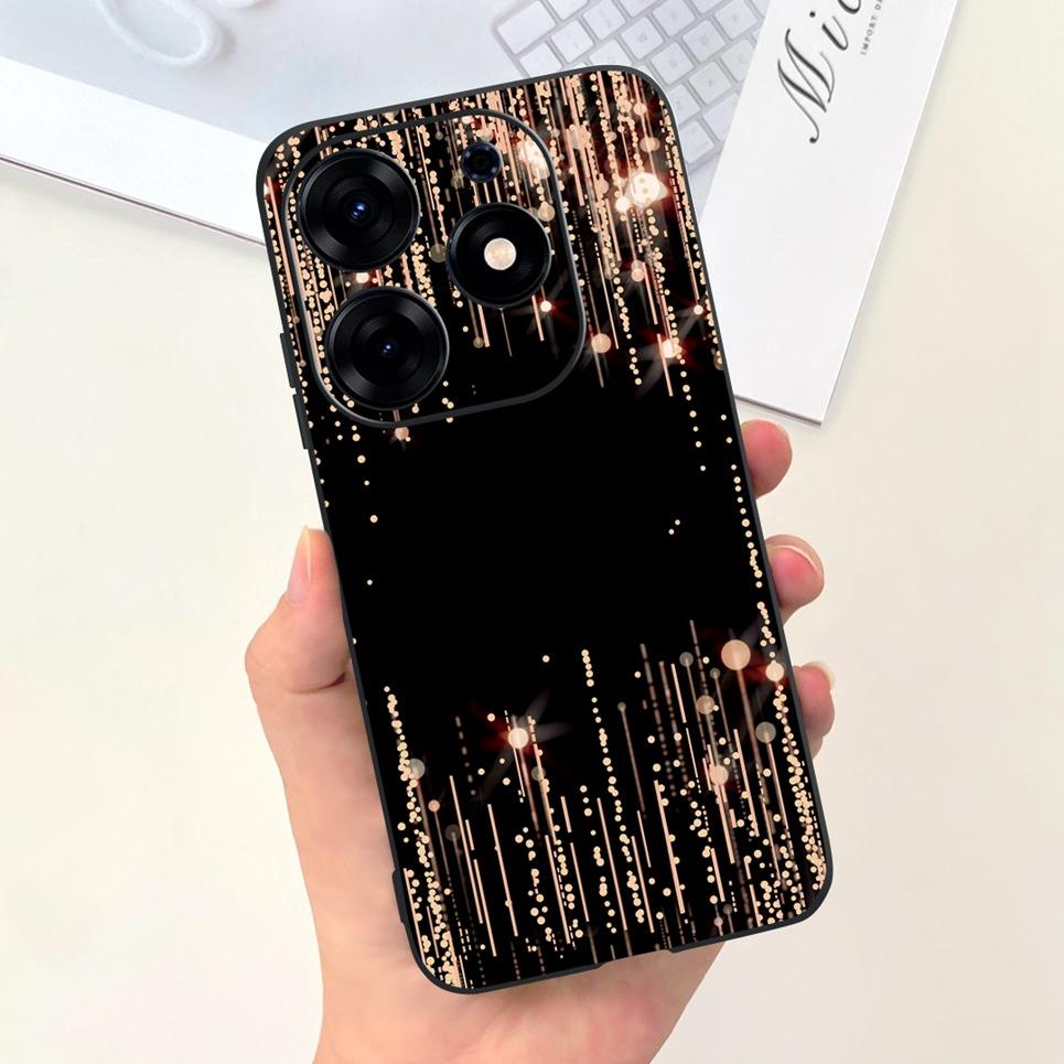 Для Tecno Spark 10 Pro 10C Spark 9 Pro 9T Spark 8C Spark 7 Чехол для телефона Черное Небо Луна Ночь Стильный Бампер Оболочка Жидкий Силикон