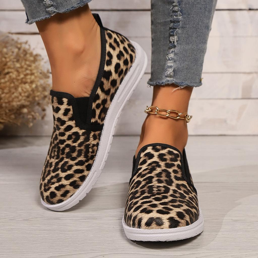 Loafers Flat Leopard Print Elegant Casual Women's Shoes New Comfortable Walking Mujer Zapatos: Wear Resistant Single Shoes