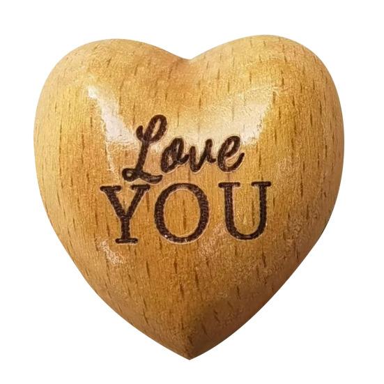 Деревянное Карманное Сердце Объятие Токен Напоминание о Любви Портативный Памятный Мини Сердце Любви