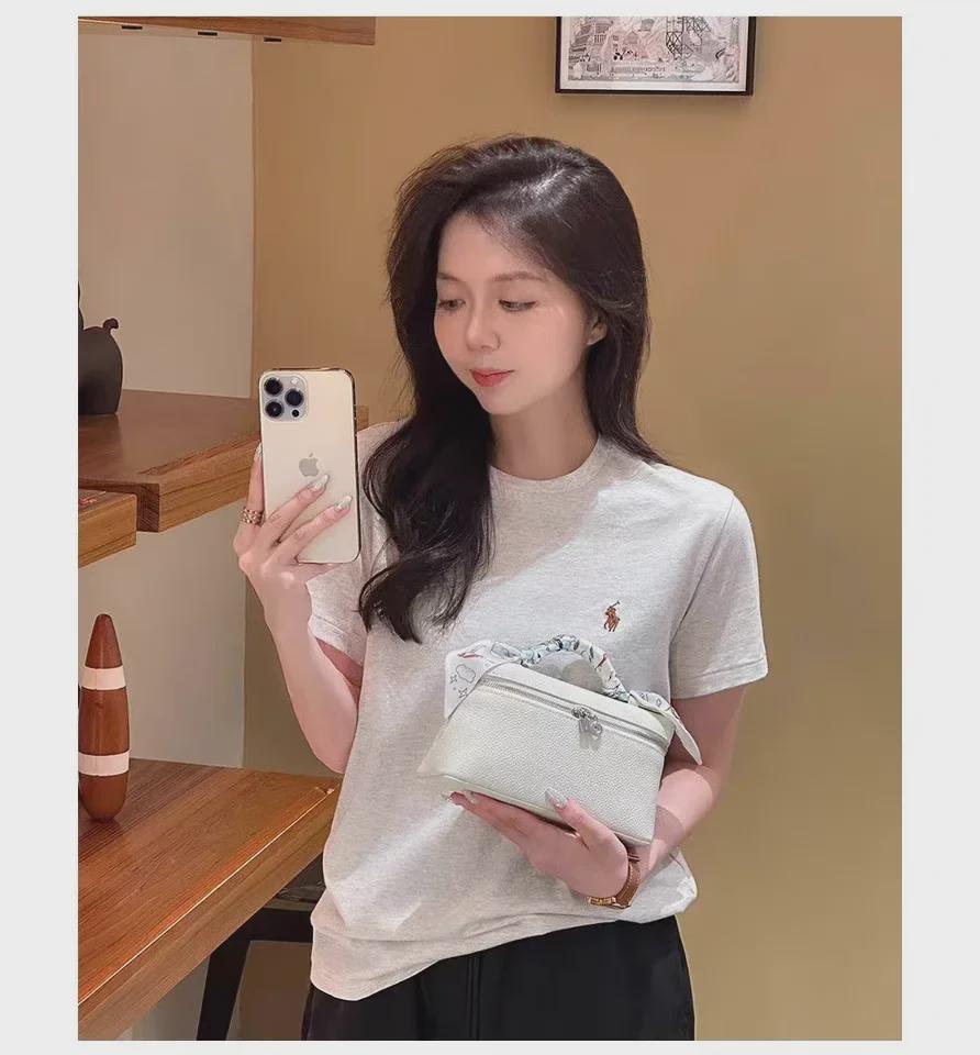 2024 женская сумка через плечо и на плечо из натуральной кожи с зернистой кожей личи - модная сумка и косметичка