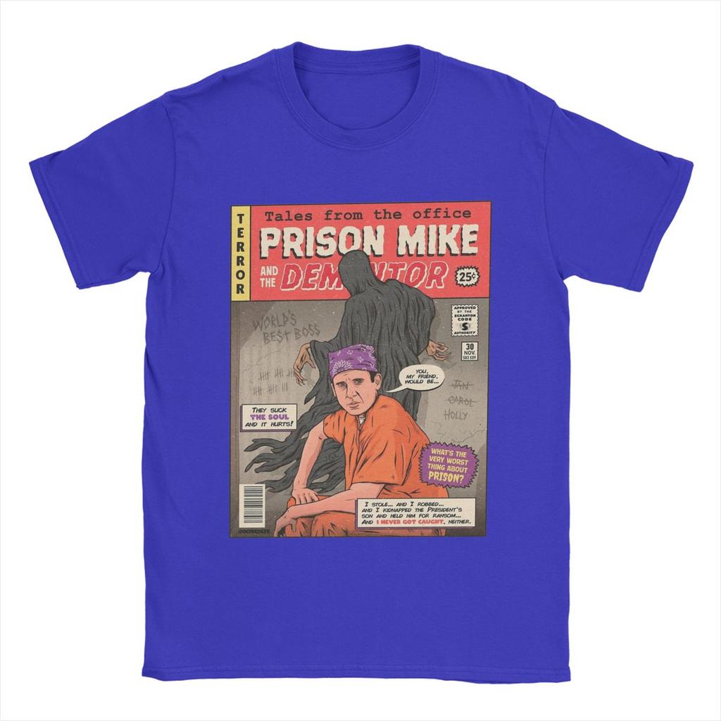 Мужская футболка Prison MIKE The Office TV Show Vintage 100% хлопок футболка с коротким рукавом футболка с круглым вырезом одежда больших размеров