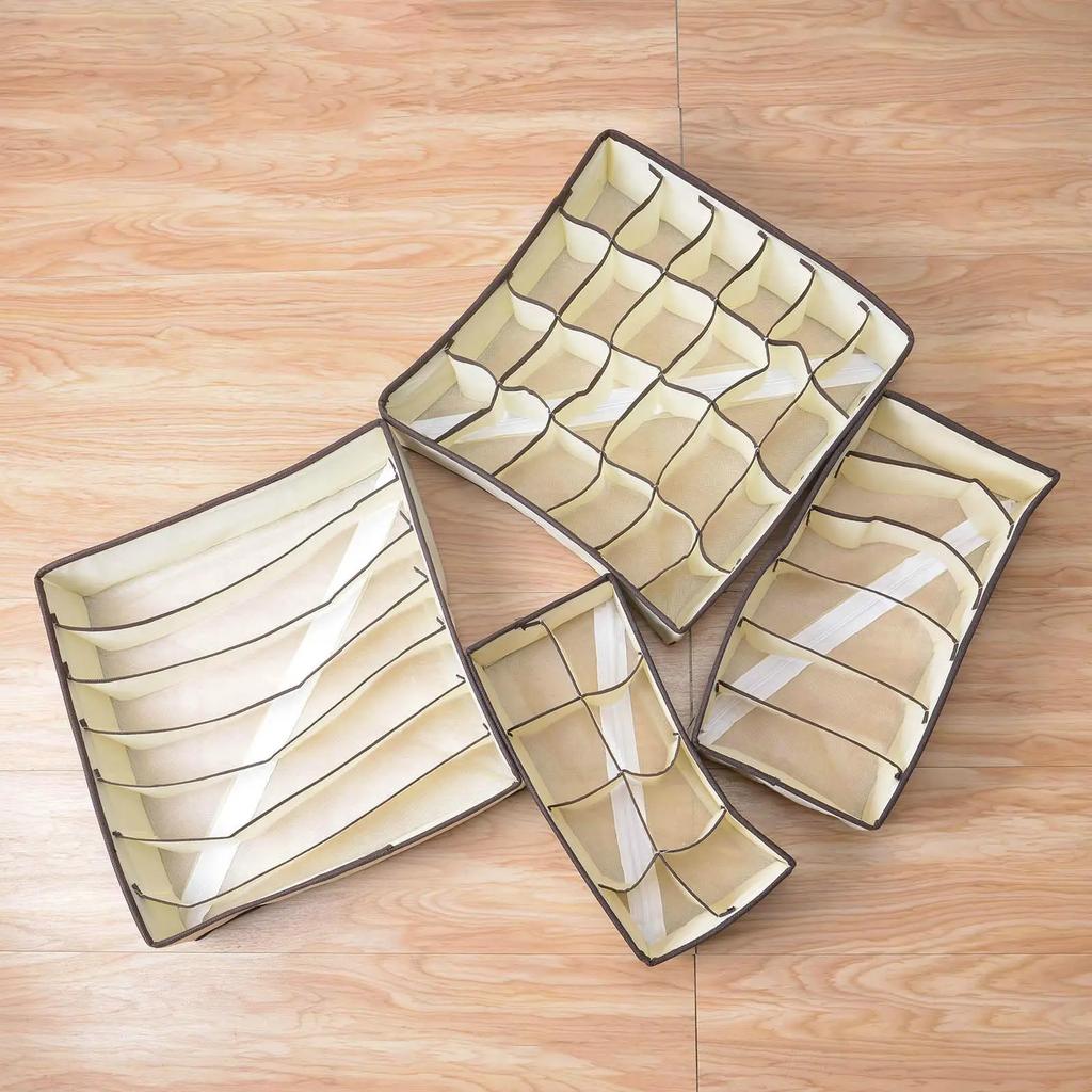 Складной органайзер для хранения нижнего белья с перегородками для ящиков разных размеров – Идеально подходит для организации бюстгальтеров, галстуков, носков и многого другого в вашем гардеробе