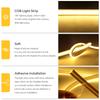220V Super Bright COB LED Strip with Switch FOB Tape Ribbon EU Plug 30M 25M 20M 15M 10M 5M 3M Neon Lights For Kitchen Room Decor 4