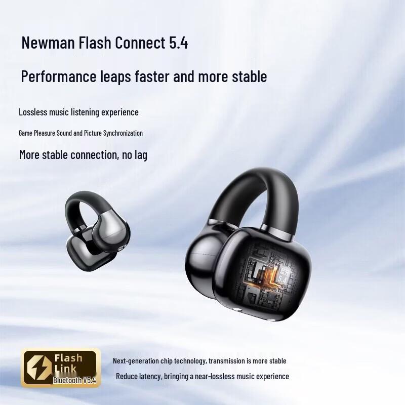 Newmine S7 AI Умная спортивная Bluetooth-гарнитура с открытыми ушами, клипсой