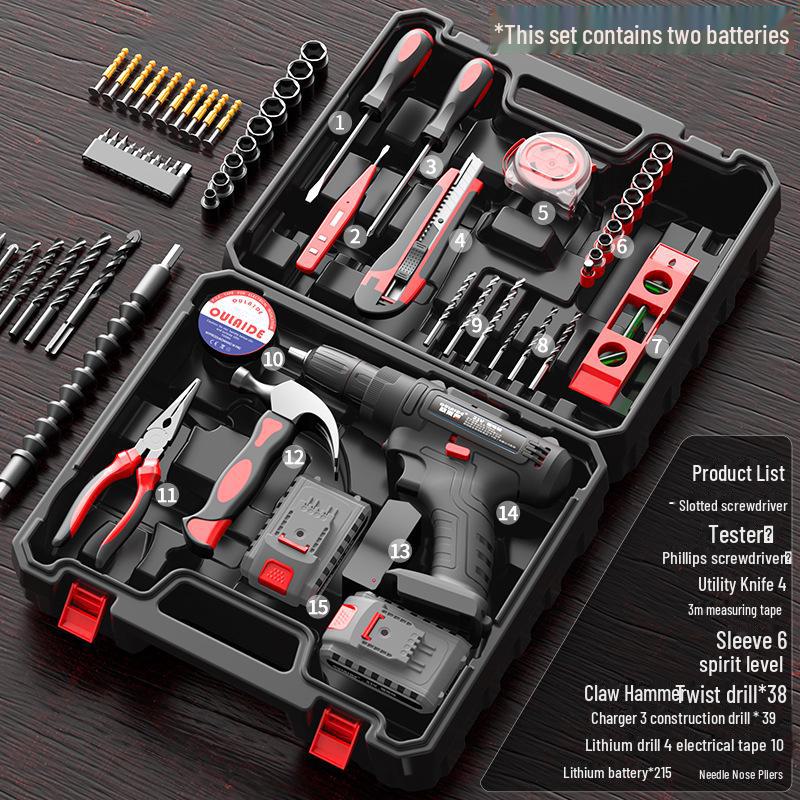 Многофункциональная электрическая дрель и набор инструментов для бытового и плотницкого ремонта