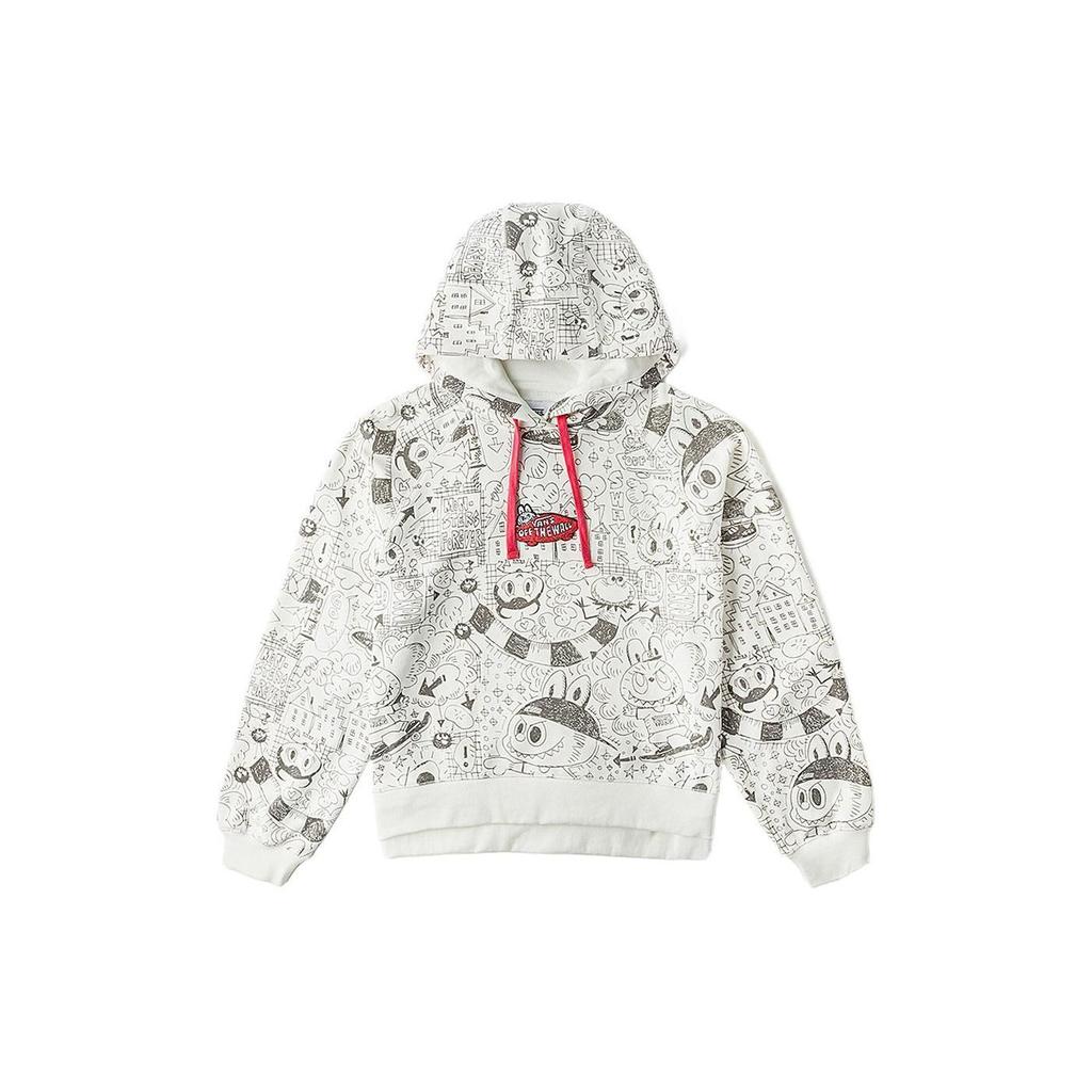Vans Толстовка с капюшоном в стиле аниме с рисунком для женщин Off-White VN000JFDDGC