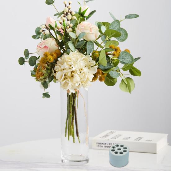 2Pcs Spiral Ikebana Stem Holder DIY Bouquet Twister Vase Flower Arranger Grid Multi-holes Plant