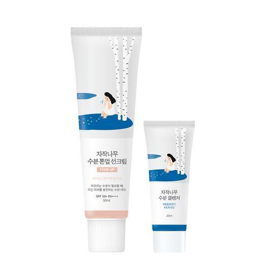 ROUND LAB Солнцезащитный крем Birch Moisture Tone-Up 50 мл (+20мл Очищающее средство)