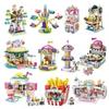 LOZ Blocks Amusement Park Building Bricks Hamburger Chips Pisa Store Game Machine Model Corsair Kids Toys for Children 1727