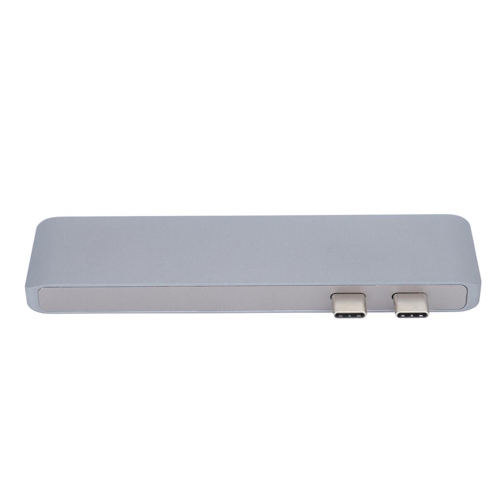 Docking Station 10Gbps 5Gbps USB3.0 Interfaces Memory Card Reader Lightweight Portable Type C Hub for MacBook Gray