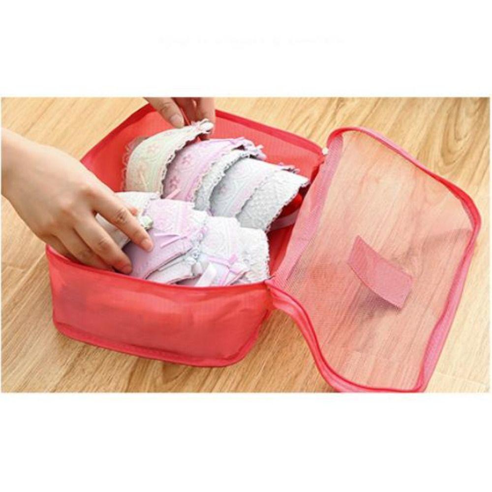 6pcs Clothe Tidy Pouch Waterproof Storage Bags Suitcase Packing Set Storage Cases Luggage Organizer
