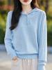 Женский кашемировый свитер Qinghe Cashmere 50% шелк 50% шерсть Осень и зима Кашемировый пуловер Мягкий и теплый