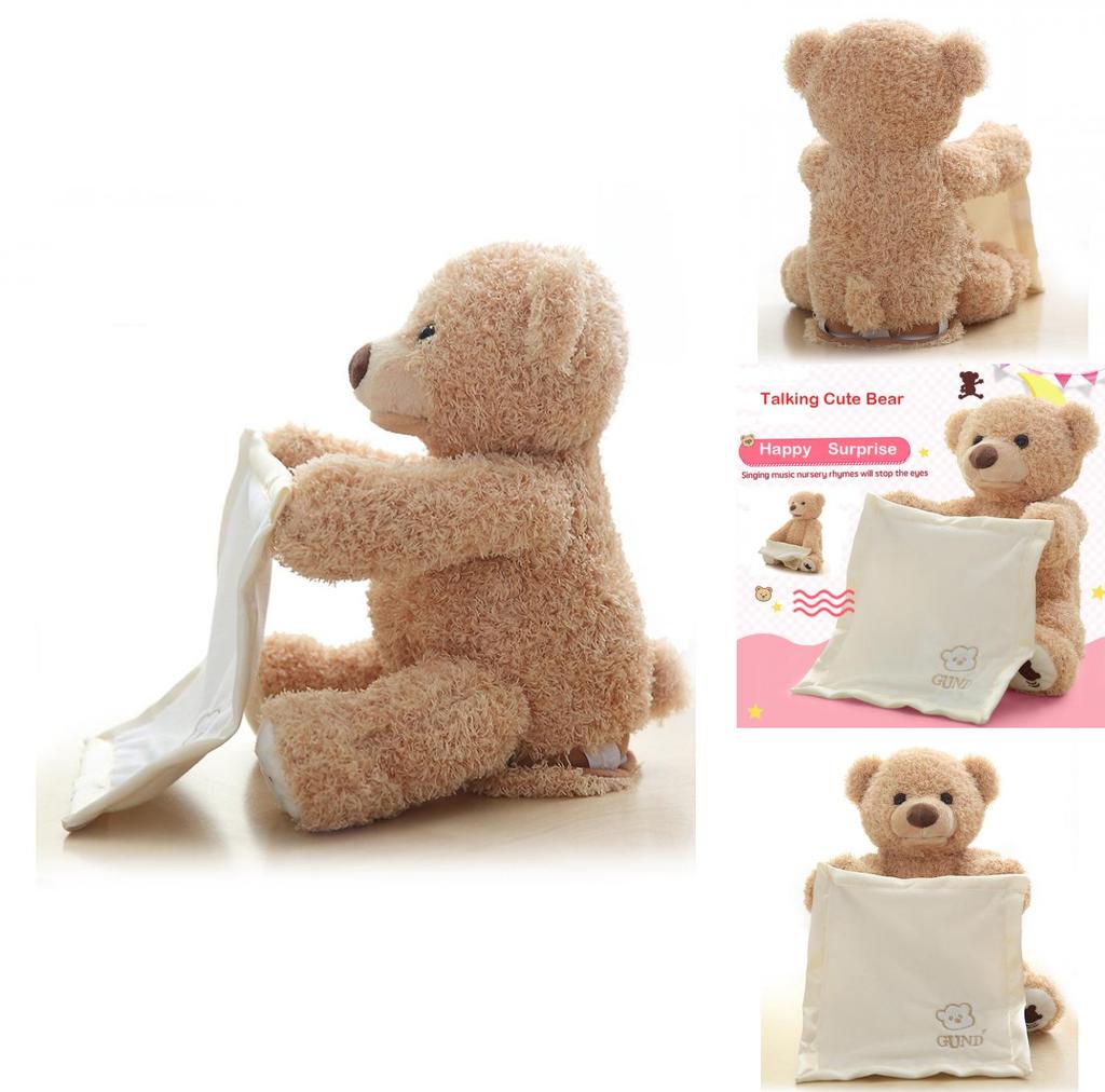 Funny Peek A Boo Teddy Bear Plush Blanket For Kids Perfect For Giggles And Playtime