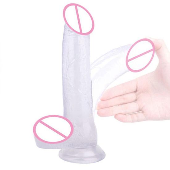 Cup Dildo Realistic Penis Suction Female Vagina Stimulation Masturbation Toy