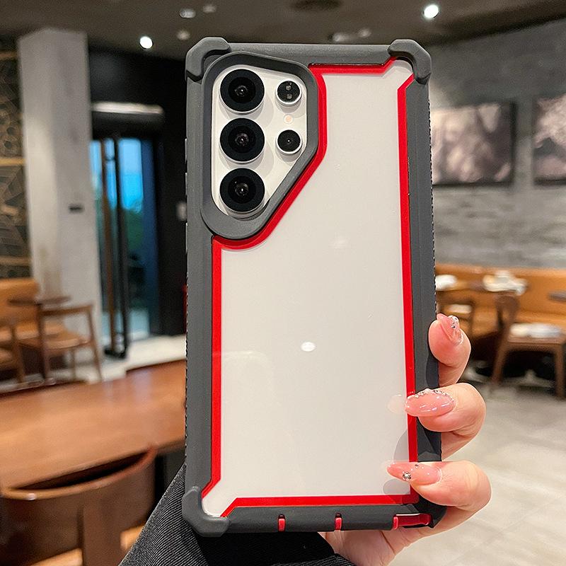 Чехол-ракушка Color-Block для Samsung S24+ Ultra S25, S23 FE/A56 с защитой углов от падений