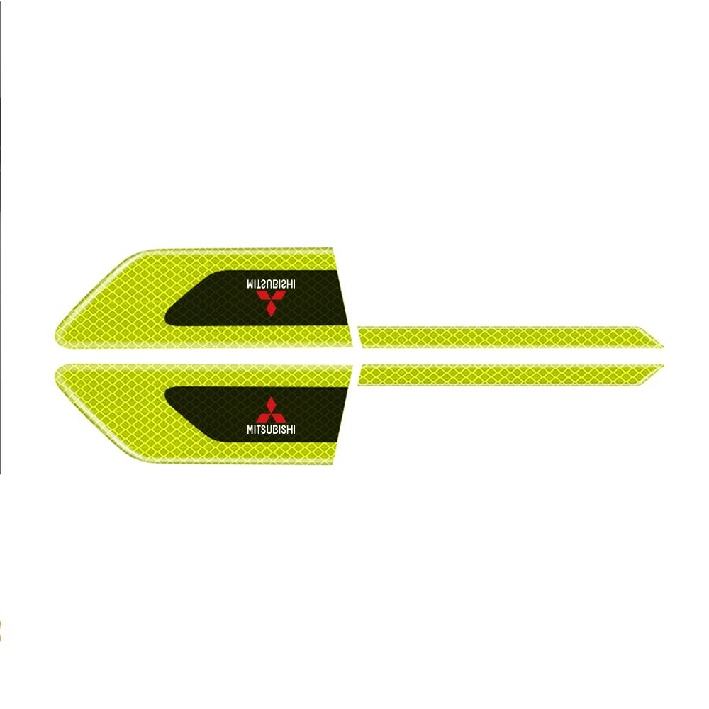 For Mitsubishi Outlander Pajero Eclipse ASX EVO Car Reflective Sticker Night Warning Strip Tape Traceless Protective Accessories