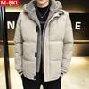 Мужское зимнее хлопковое пальто-двойка с капюшоном в гонконгском стиле - Большой размер, Очень толстая теплая верхняя одежда