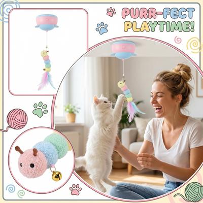 Интерактивная электрическая игрушка для кошек, потолочная, автоматический вращающийся YoYo, потребление энергии и развлечения