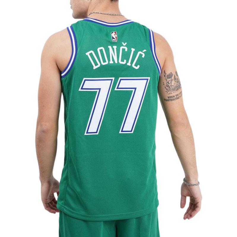 Nike NBA Dallas Mavericks Лука Дончич #77 Джерси 2020-2021 Мужские топы Зеленый CN1021-320