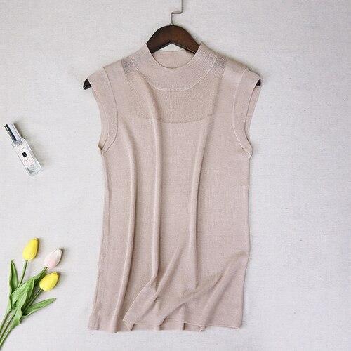 Summer Tanks Sleeveless Knitted Tanks Top Women