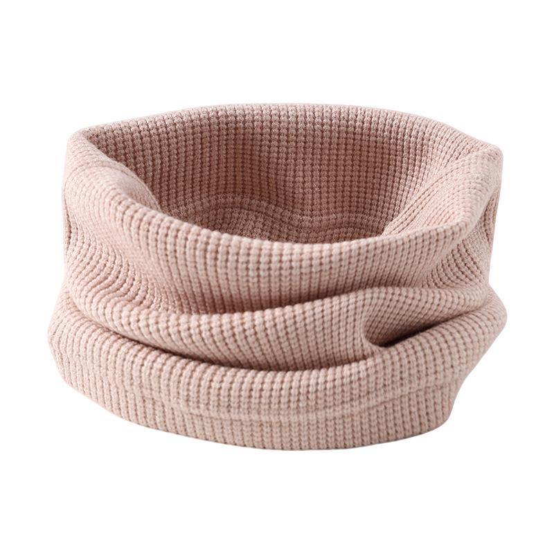 Chunky Wool Vertical Stripe High-Collar Neck Warmer Scarf – Autumn/Winter Cold-Proof Dickey