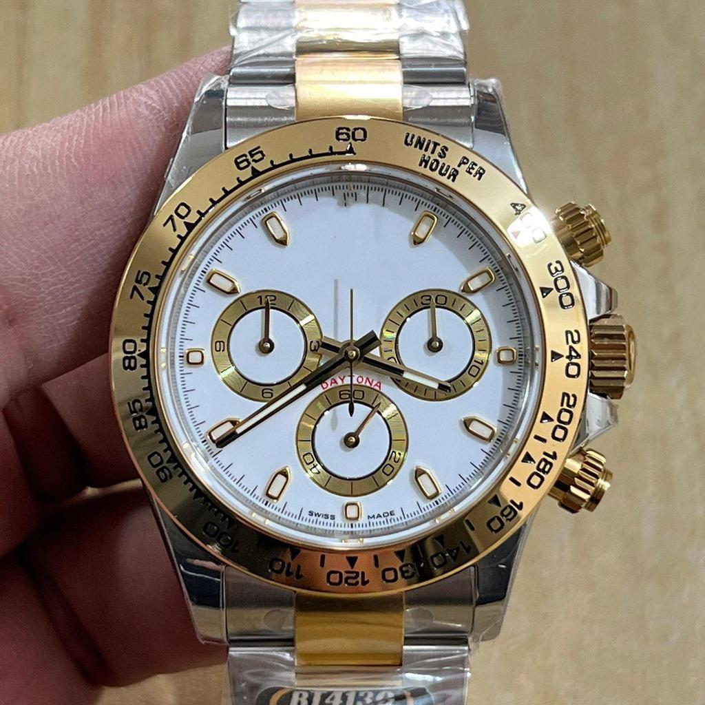 Мужские многофункциональные водонепроницаемые механические часы Laojia Daytona - Светящиеся, с тремя циферблатами, шестистрелочные