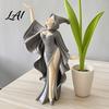 Stylized Resin Sculpture Mysterious Black Cloak Witch Queen Statue Gothic Elegant Female Premium Interior Decor Figurine Dark Art for Entryway