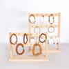 Wooden Jewelry Storage Rack with Hooks Bathroom Shelf Multi-Function Jewelry Display Stand Key