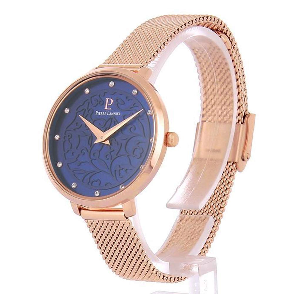 [Pierre Lannier] Часы Pierre Lannier Aeolia Collection Mesh Belt P039L968 женские [Обычный импортный продукт] Розовое золото x Темно-синий