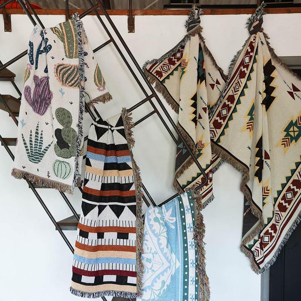 Dulton Jacquard S Native 950 X 1430mm Jacquard Woven Sofa Cover Blanket Multi-Cloth Multi-Cloth RN-0582S/NATV