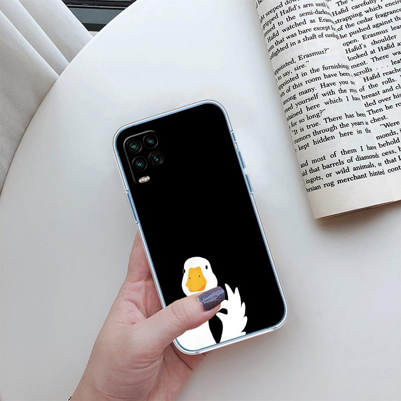RP28 DUCK Cartoon Transparent Case for LG K22 K30 K40 K40S K41 K42 K50 K50S K51 K51S K52 K61 K62 K71 K92 Q60 Q61 V40 V50 V60
