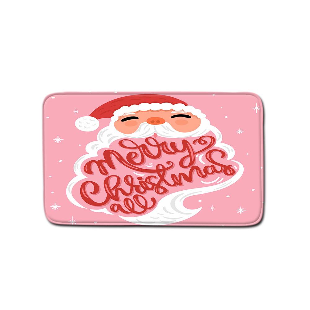 3D Цифровая печать Рождественская Водонепроницаемая Занавеска для душа Четыре предмета Коврик для ванной Нескользящий Коврик для двери Спальня Гостиная Коврик для пола Ковер