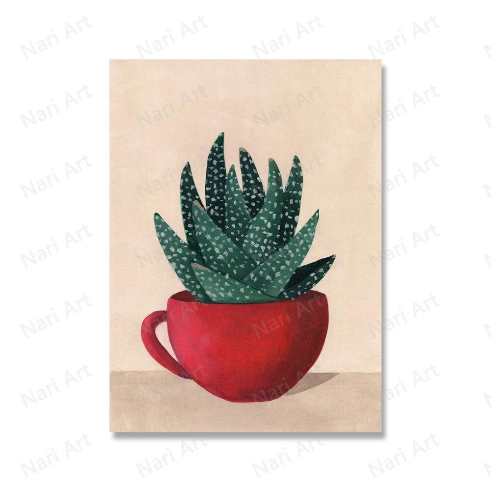 Ботанический кактус Монстера, настенная живопись на холсте, абстрактные растения, скандинавский постер и принт, женщина, кошка, фотографии, современный домашний декор, без рамки