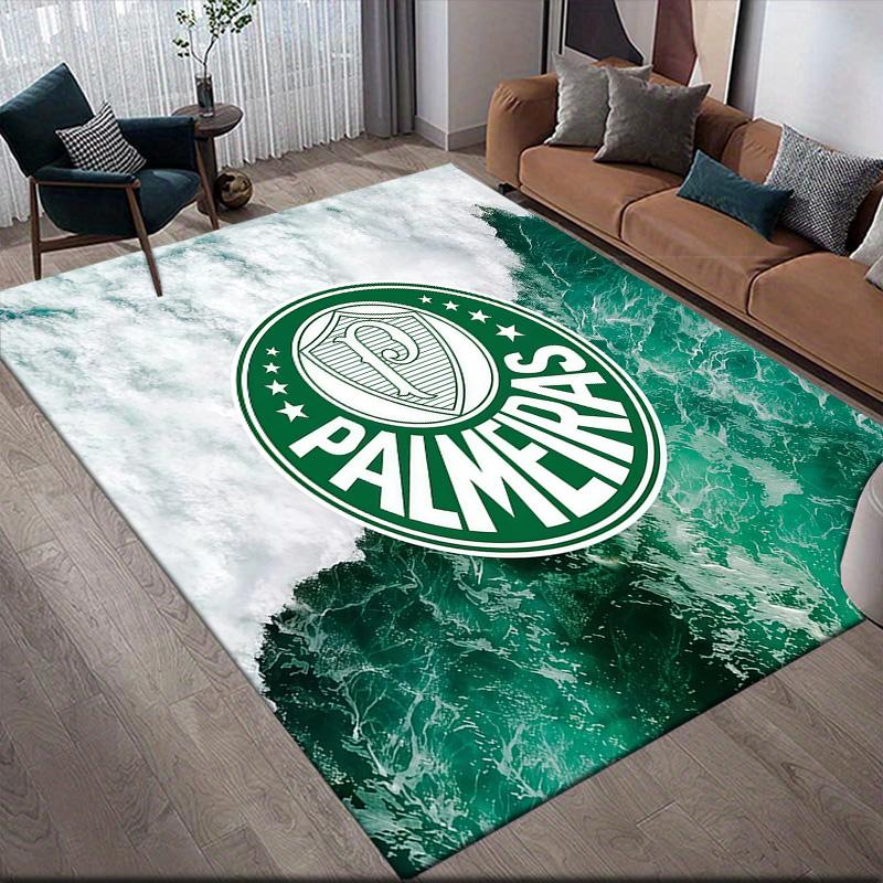 SE Palmeiras Flannel Pattern Square Carpet,Area Rug,Carpet Rug for Living Room Bedroom Sofa Playroom Decor,Non-slip Floor Mat