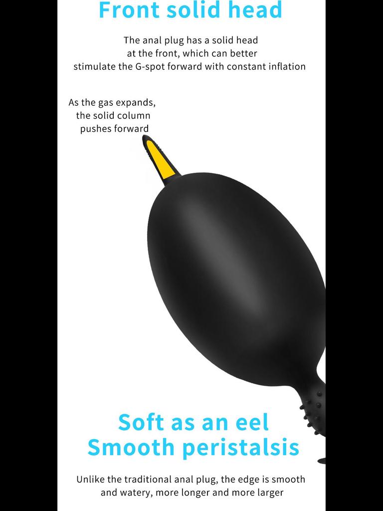 Надувной анальный расширитель для мужчин и женщин - длинный силиконовый анальный мастурбатор