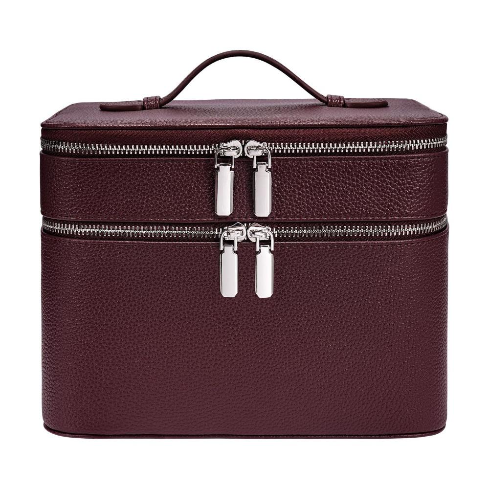 Storage Solution PU Material Cosmetic Bag Large Capacity Waterproof Toiletry Storage Aesthetic Pattern Travel Bag Travel