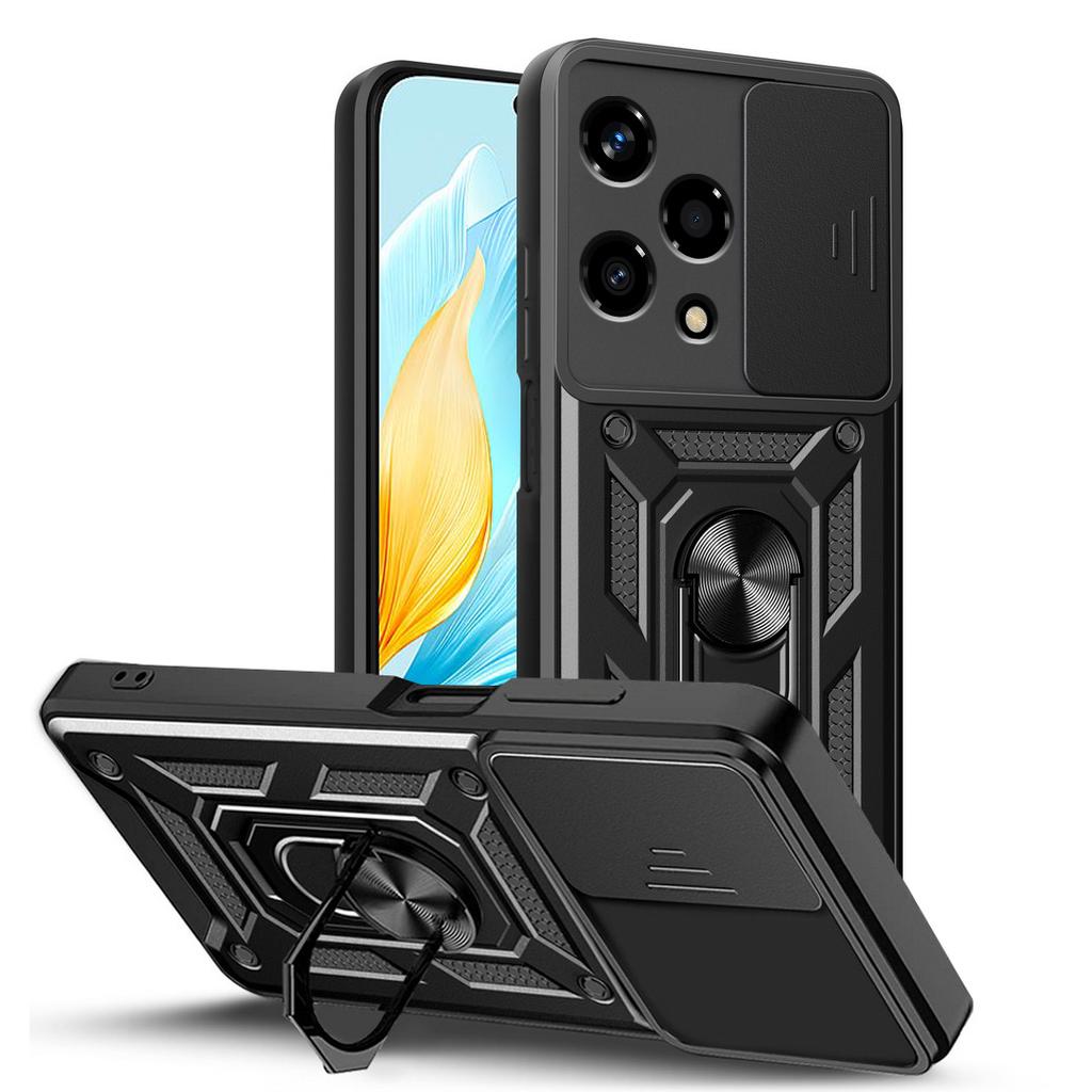 Военный защитный чехол для камеры Honor 200 Lite 90 Lite Honor X6A X5 Plus X7A X8A X6S X8 X9 X6 Гибридный металлический держатель с кольцом противоударный чехол